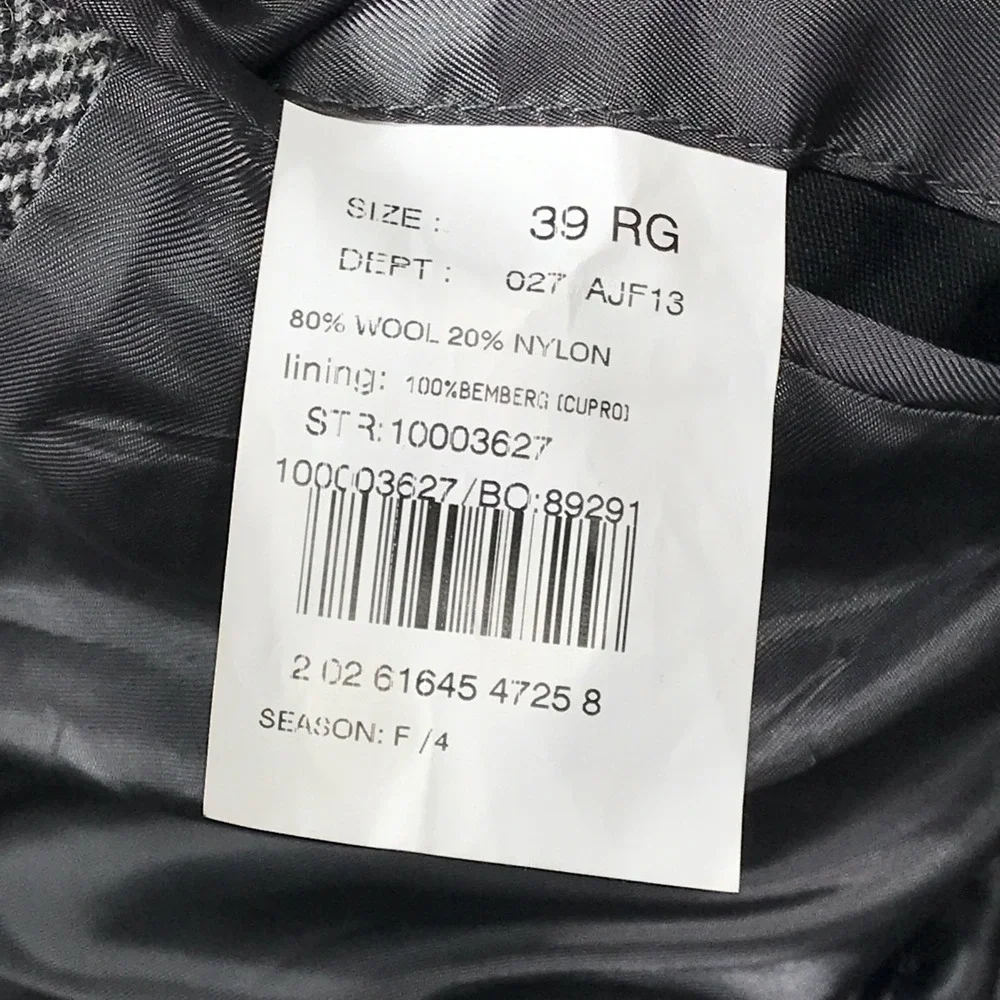 Brooks Brothers Fitzgerald Fit Blazer Sport Coat Men 39R Herringbone Wool Blend